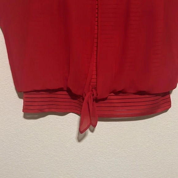 I.N. Studio Red Blouse with sewn in Tank Top Size 1X - Picture 2 of 12